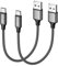 RAVIAD Cavo USB Tipo C Corto [2Pezzi, 0.15m] Nylon Cavo USB C di Ricarica Rapida e Trasferimento Dati per iPhone 16 15 Pro Max, Samsung Galaxy S9/ S8/ Note9/ 8, Huawei P20/Mate20,MacBook, OnePlus 6T