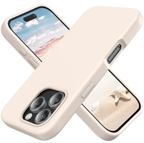 TAXXOE Silicone Case Compatible with iPhone 16 Pro Case Soft Ultra Slim Protective Shockproof Liquid Silicone Phone Case,Anti-Scratch Microfiber Lining, 6.3 Desert Gold