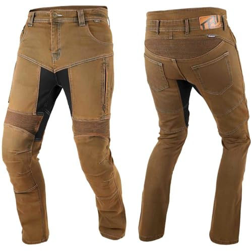Trilobite Parado Doublelayer Slim Motorrad Jeans, braun, 36/32