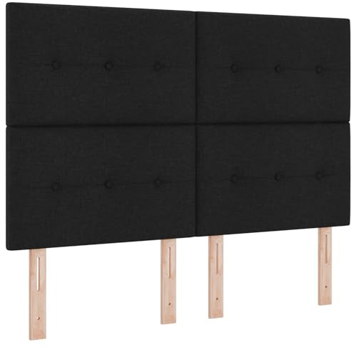 vidaXL Taschenfederkernmatratze in Schwarz, 160 x 200 cm, robuster Stoff, bequem, mittlere Härte, ideal für das Schlafzimmer und modernes, verstellbares Mobiliar.