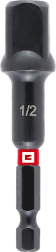 Original Einhell Adaptateur pour clé à douille à impact (acier CrV, admission 1/2, longueur 72 mm, phosphaté au manganèse, résistant aux chocs, zone de torsion)
