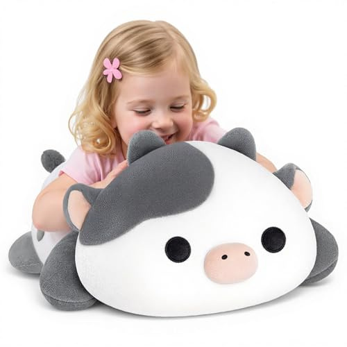 Mewaii Kuh Kuscheltier, Weiches süßes Plüschtier, Waschbar, 51 cm | PP-Baumwollfüllung, Gute Elastizität und formstabil, Zimmerdeko, Perfektes Kuschelkissen Geschenk für Kinder und Erwachsene