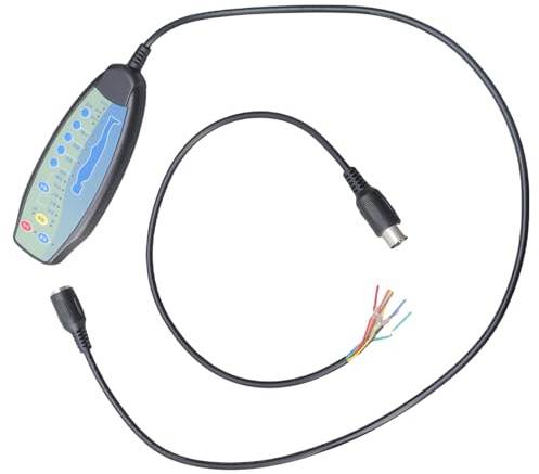 Vdaxvme Fernbedienung für Liegestuhl, mit 8-poligen Buchsen, Heizintensitätseinstellung, 12 V Gleichstrom, 50,8 cm Kabel, maßgeschneiderte Massagemodi