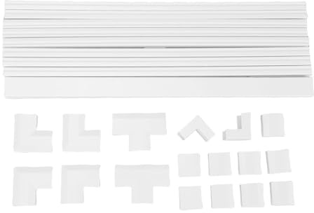 Marhynchus Kabel Hider -Kit -Kabel Concealer Drahtabdeckung für Wand - 10 Prozent Lackierbare Flammhemmende PVC -Kabel -Kabelmanagementsystem mit Doppelseitiges Klebeband ohne Bohrungen