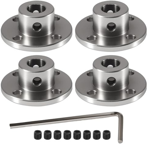 4 Stück 8MM Flanschkupplung Motorführung Wellenkupplung Motorstecker | mit 8 Stück Befestigungsschrauben und M4 Inbusschlüssel,Wellenverbinder Motorverbinder für Führungswelle für DIY Teile