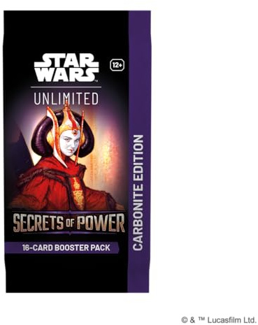 Asmodee Star Wars: Unlimited TCG Secrets of Power Carbonite BOOSTER PACK - Premium Variant Cards & Exclusive Prestige Cards, Ages 12+, 2+ Players, 20 Minute Playtime