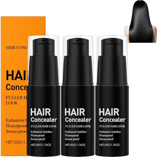 Lefron Haar Concealer,Lefron Magic Haar Concealer 2.0,Wasserfest & Schweißfest Ansatz Retusche für Graue Abdeckung, Sofortige Abdeckcreme für Dünneres Haa/r,Volleres Aussehen,Schnelltrocknend (3 PCS)