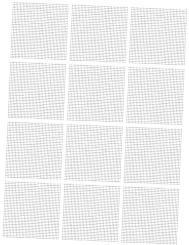 Fiocias 12 Feuilles de Maille en Fibre de Verre pour Mosaïque, Feuilles de Toile de Renfort, Facile à Découper, Support Idéal pour Projets de Mosaïque et Carrelage, pour Amateurs et Bricoleurs