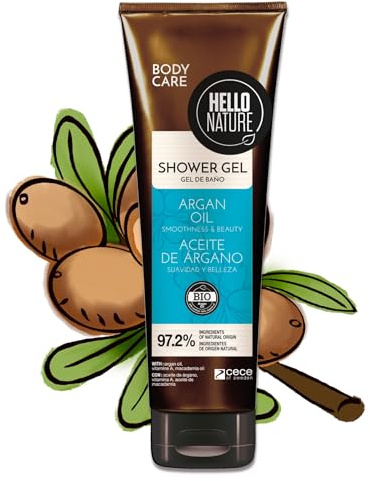 P-Beauty Naturkosmetik Duschgel mit Arganöl - Veganes Shower Gel für Damen & Herren - Duschbad für trockene & sensible Haut feuchtigkeitsspendend, regenerierend (1x250ml)