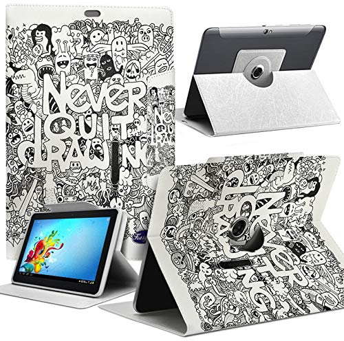Karylax- Étui de Protection Housse Motif MV10 Universel L pour Tablette Logicom Tab 210 (10.1 Pouces)