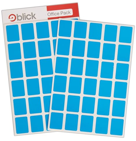 Blick Labels, Blue, Self Adhesive Stickers, Rectangular, 19mm x 25mm, 960 Labels, for Home, Office, Family, School, Letters