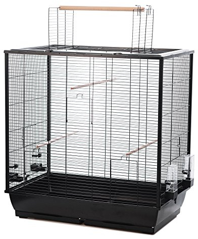 Little Friends Waldorf Bird Cage with Opening Top, 78 x 48 x 81.5 cm, Black