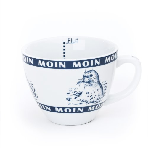 Delta Products Jumbo Becher Seehund/Robbe Moin Moin, Innen Ebbe und Flut, ca 0,5 l von Gerkimex