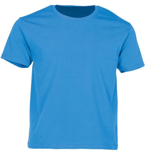New Fruit of the Loom Childrens Kids Value Cotton T Shirt Azure Blue 9/11