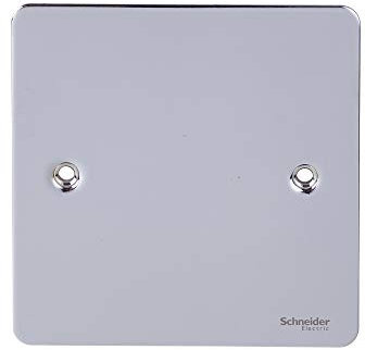 Schneider Electric Ultimate Flat Plate - Single Blank Plate, GU8210PC, Polished Chrome