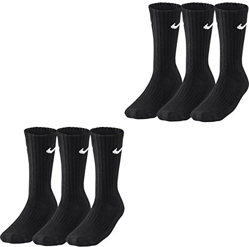 Nike 3PPK Value Cotton Crew Chaussettes, Noir , XL