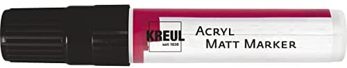 KREUL 46219 - Acryl Matt Marker XXL, mit Keilspitze ca. 15 mm, schwarz, matte, permanente Acrylfarbe auf Wasserbasis, für puristische Elemente