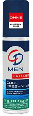 CD Deo Men Zerstäuber Kühle Frische – Deospray Zerstäuber ohne Aluminium für 24 Std Schutz im Vorratspack – 6er Pack (6 x 75 ml)