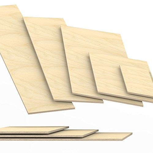 8mm Sperrholz-Platten Zuschnitt Länge bis 150cm Birke Multiplex-Platten Zuschnitte Auswahl: 30x10 cm