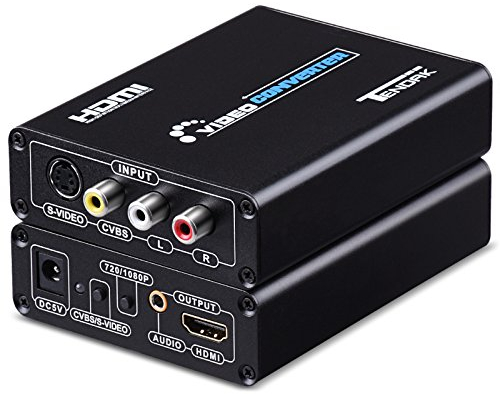 S-Video RCA AV CVBS Composite vers HDMI Convertisseur Adaptateur Supporte pour N64, PS2, Snes, Nintendo 64, Lecteur Blu-Ray