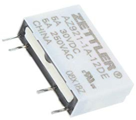 AZ921-1A-12DE Relay: electromagnetic SPST-NO Ucoil: 12VDC 5A/250VAC 5A/30VDC ZET