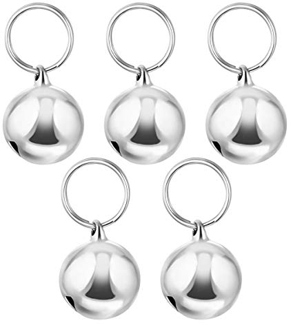 POPETPOP 5 Stück Glocken, Laute Katzen Dog Glocke,Haustier Bells,Glöckchen,Kleine Glocke Halsband Anhänger,Hundeglocke Jagd,Hundeglocken Tracker Anti Verlust,Basteln Katzenglocke