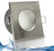 trendlights24 Aqua Base Decken Einbaustrahler eckig IP65-1er Set ultra flach 50 mm LED Spots 5W 230V Warmweiß - Edelstahl Optik gebürstet Bad