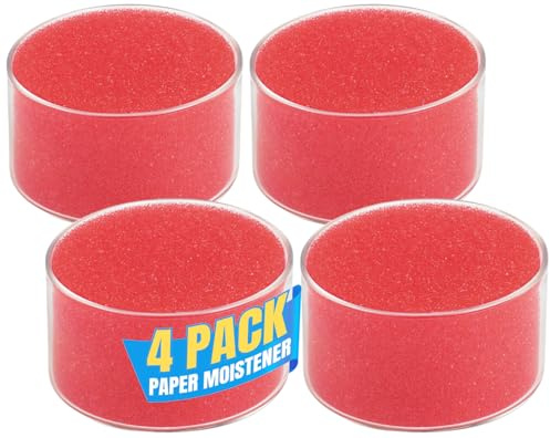1 InTheOffice Lot de 4 humidificateurs pour papier humide, mouillant pour doigts