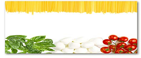 Tulup Leinwandbild - Wandkunst - Drucke auf Leinwand - Leinwanddruck -125x50 cm - Essen & Getränke - Mehrfarbig - Italienische Flagge
