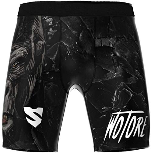 SMMASH Vale Tudo Leggins Deportivo Corto Hombre, Pantalon Deporte, Mallas Deportes Hombre para MMA Muay Thai Krav Maga BJJ, Material Transpirable y Antibacteriano