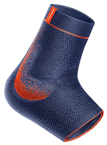 SPORLASTIC Sprunggelenkbandage MALLEO-HiT SUPREME, Orangeblue, Gr. 1 | Für rechts & links, Knöchelbandage, Gel-Pelotten, Kompression, Sport & Reha, atmungsaktiv, ergonomisch