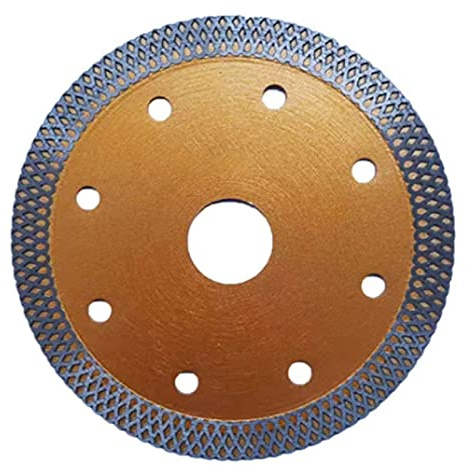 Diamond Saw Blade Cutting Disc Wheel,Turbo Segmented Cutting Blade for Cutting Tile Porcelain Granite Marbles with Tile Saw and Angle Grinder,Yellow,115mm