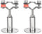 sourcing map Wall Mount Ceiling Mount Pipe Support, 304 Stainless Steel Adjustable Pipe Bracket Clamp for 15-19mm Pipe 2pcs