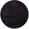 the carpet Relax Weicher, Badezimmerteppich, Bad Set, Badematte, Badvorleger, Anti-Rutsch Unterseite, Waschbar bis 30 Grad, Super Soft, Felloptik Schwarz, 120 cm Rund
