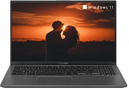 ASUS VivoBook - Portátil delgado y ligero, pantalla LED HD de 15.6 pulgadas, CPU Intel i3-1005G1, 12 GB de RAM, SSD de 512 GB, Windows 11 Home en modo S, gris pizarra, alfombrilla de mouse TWE