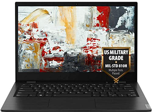 Lenovo Ordinateur portable professionnel, écran FHD 14 (1920 x 1080), processeur AMD A6-9220C, 4 Go de RAM, 64 Go eMMC, longue durée de vie de la batterie, durabilité militaire, webcam, HDMI, Wi-Fi,