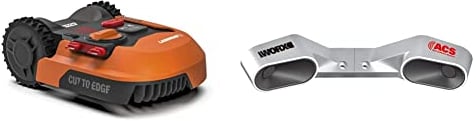 WORX Landroid L WR153E Mähroboter/Akkurasenmäher für große Gärten bis 1500 qm & WA0860 Landroid Modul Kollisionssensor ACS - Hindernisvermeidung - Farbe Silber