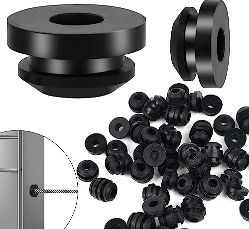 100pcs Cable Railing Rubber Grommets, 1/85/323/16 Cable Railing Rubber Grommets Railing Protective Sleeves Cable Railing Kit for Metal Posts