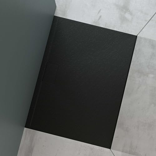 Mai & Mai Duschtasse Duschwanne aus Mineralguss BxTxH: 90x120x3 cm Mineralgusswanne in Anthrazit DIN-Anschlüsse Geoma07