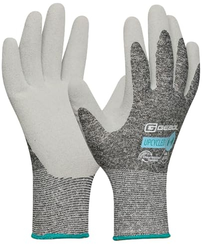 Gebol Upcycled Winter (1 Paar) - Arbeitshandschuhe aus recycelten PET-Flaschen, Latex-Beschichtung, Gartenhandschuhe für Montage & Werkstatt, für Damen, S (Gr. 7)