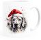 SpecialMe® Tasse Hunde-Motiv Weihnachten Weihnachtsmütze lustig Hunderassen Geschenk Hundebesitzer Aquarell Dalmatiner weiß standard
