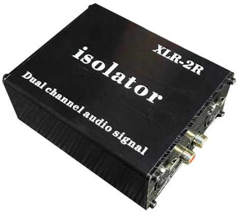 Pttnyuere Isolateur de Réduction de Bruit XLR Isolateur de Transformateur Anti-Interférence pour Éliminer Le Son de Courant de Terre Commun