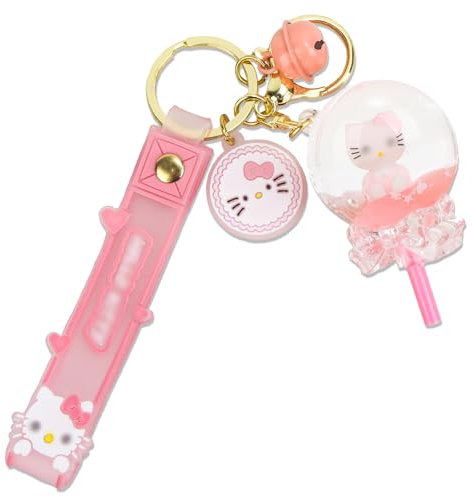 Niedliche Schlüsselanhänger, Cartoon Figur Schlüsselanhänger, Anime Schlüsselanhänger mit Katzen Anhänger, Kinder Schlüsselanhänger Rucksack Pendant Geschenke für Katzenliebhaber Junge, Mädchen