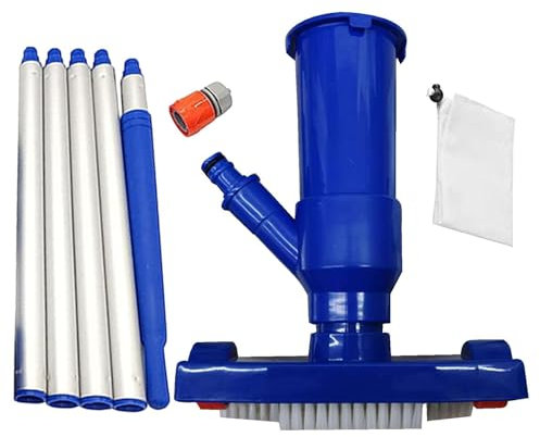 Aspirapolvere portatile per piscina, aspirapolvere portatile per piscina, aspirapolvere per vasca idromassaggio, aspirapolvere con sacchetto filtro, non richiede elettricità, materiale PP robusto,