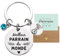 Kit de Cadeau Parrain Porte-clé Meilleur Parrain du Monde Pendentif Porte-clef et Carte de Vœux Personnalisé avec Enveloppe Parrain Demande Annonce pour Fête Naissance Baptême Communion Noël