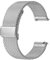 BISONSTRAP 316L Edelstahl Mesh Uhrenarmband für Damen und Herren, Gewebtes Metall Armband, 14mm, Silber