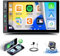 Double Din Wireless Apple CarPlay Car Stereo with Wireless Android Auto Bluetooth 7 Inch HD 1024 * 600 Touch Screen FM/AM/RDS Radio Mirror Link 3 USB Type-C DSP RCA SWC + Backup Camera Mic