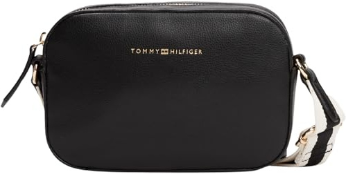 Tommy Hilfiger Damen Crossbody Bag Tasche Logotape Camera Bag Klein, Schwarz (Black), Einheitsgröße