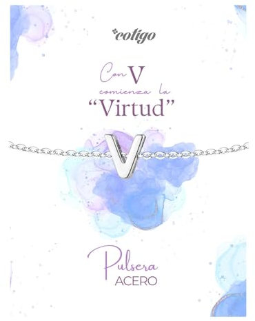 cotigo - Bracelet initial en acier inoxydable - Bracelet pour femme avec lettre - Cadeau pour mère, fille, amie, petite amie, taille unique, acier inoxydable, Pas de gemme