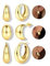 LOLIAS 3 Paar Ohrringe Creolen Gold Groß Goldene Ohrringe Damen Gold Chunky Ohrringe Gold Creolen Set CreolenVergoldet Hoop Earrings Gold Schmuck